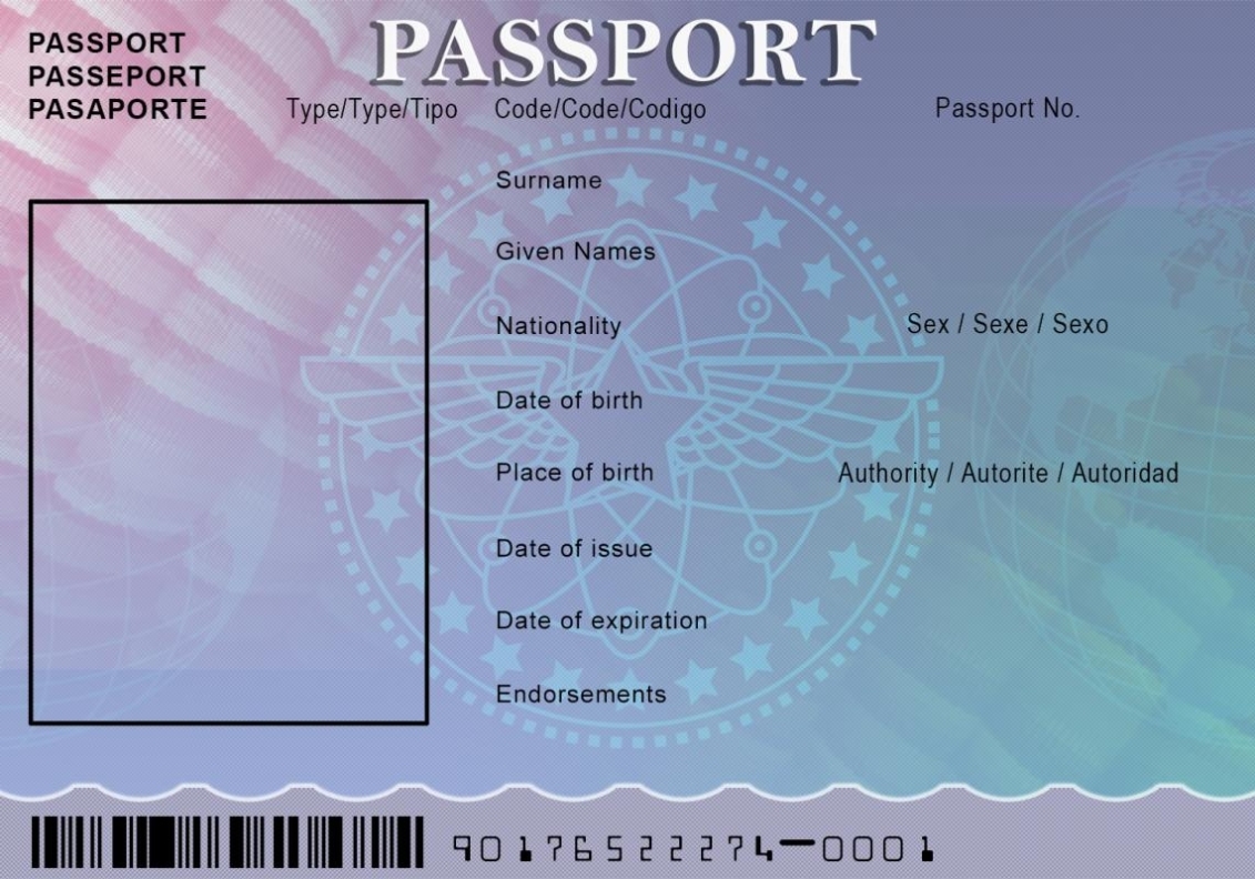Us Passport Photo Template | Template Business Within Us Postcard Template