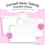 Use This Cornell Note Taking Printable Template To Make Your Notes Neat Within Onenote Cornell Notes Template