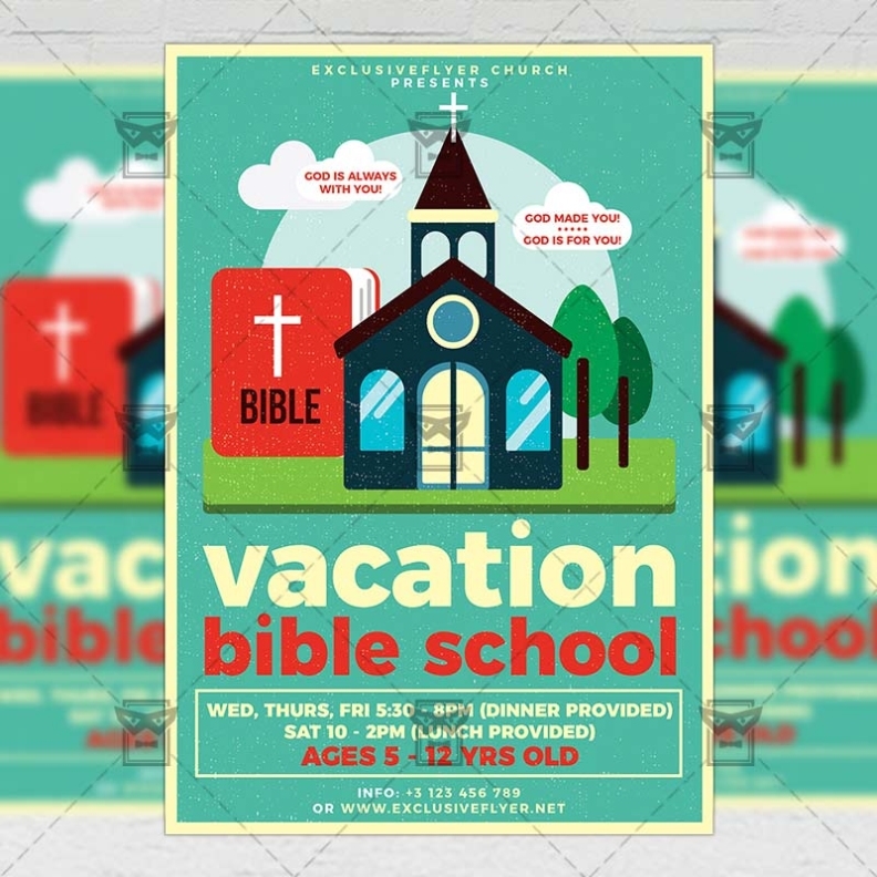 Vacation Bible School Flyer – Church A5 Template | Exclsiveflyer | Free Throughout Vbs Flyer Template