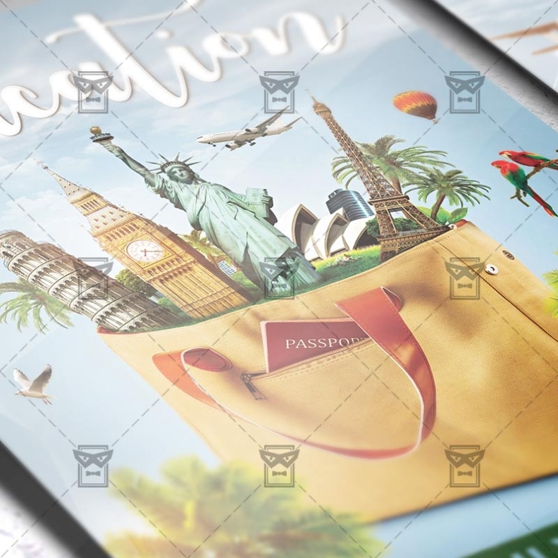 Vacation – Premium A5 Flyer Template | Exclsiveflyer | Free And Premium With Regard To Vacation Flyer Template