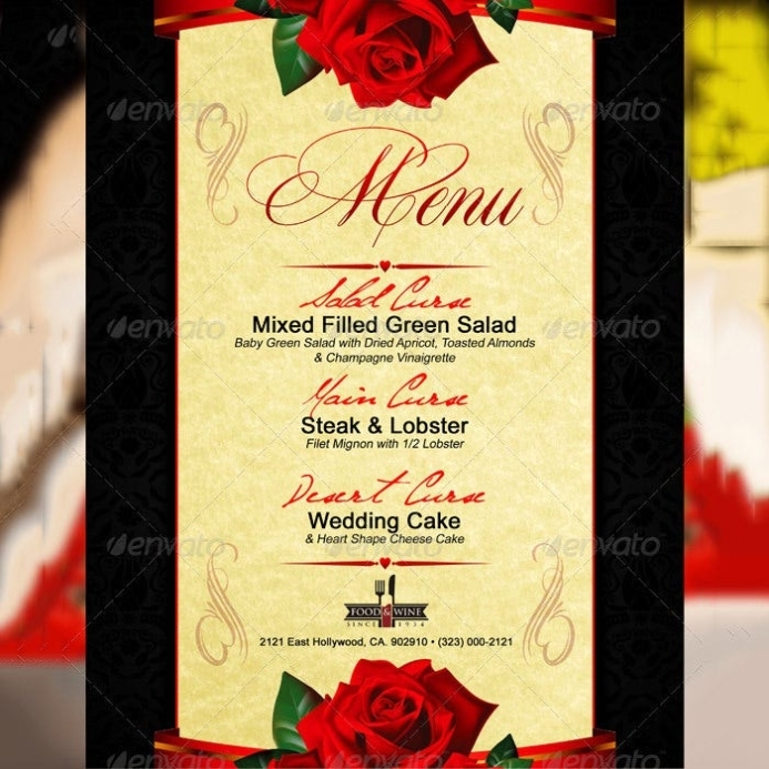 Valentines Menu - 47+ Free Templates In Psd, Eps Format Download With Regard To Valentine Menu Templates Free