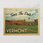 Vermont Save The Date Vintage Postcards | Zazzle Pertaining To Vintage Postcard Save The Date Template