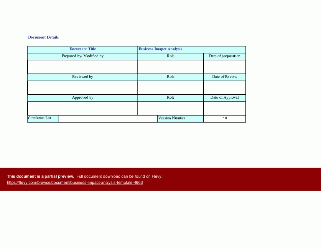 [View 12+] Download Business Impact Analysis Template Excel Png Cdr In Business Impact Analysis Template Xls