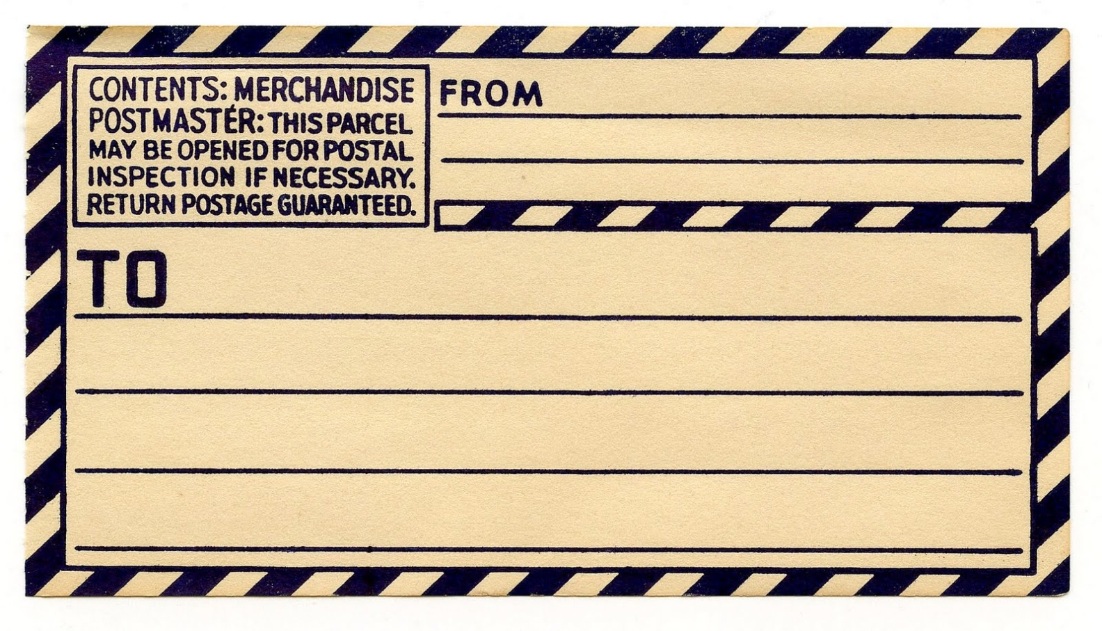 Vintage Clip Art - Old Gummed Parcel Post Label - The Graphics Fairy With Package Address Label Template
