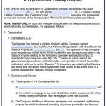 Virginia Llc Operating Agreement Template Inside Multiple Partnership Agreement Template