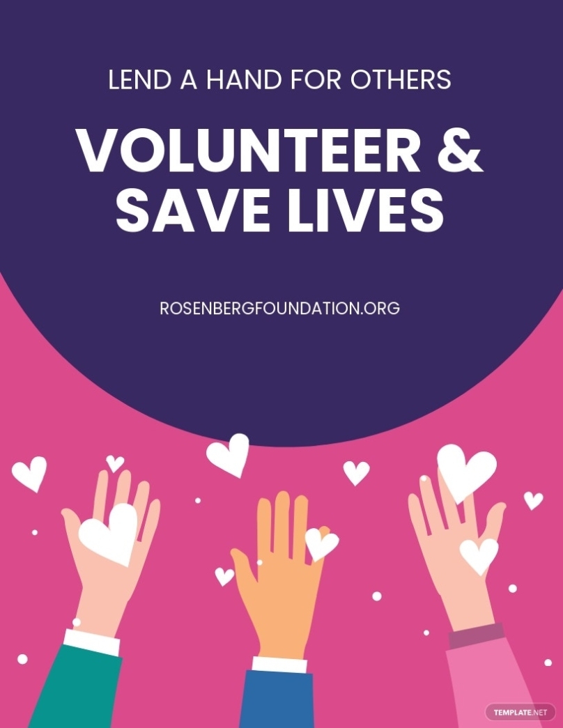 Volunteer Charity Flyer Template - Illustrator, Indesign, Word, Apple In Volunteer Flyer Template