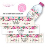 Water Bottle Label Editable Template Baby Shower Girl | Etsy Pertaining To Baby Shower Bottle Labels Template