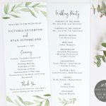 Wedding Program Template, Try Before You Buy, Editable Instant Download Within Wedding Agenda Templates