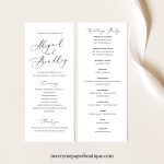 Wedding Program Template, Try Before You Buy, Printable Order Of Intended For Wedding Agenda Template