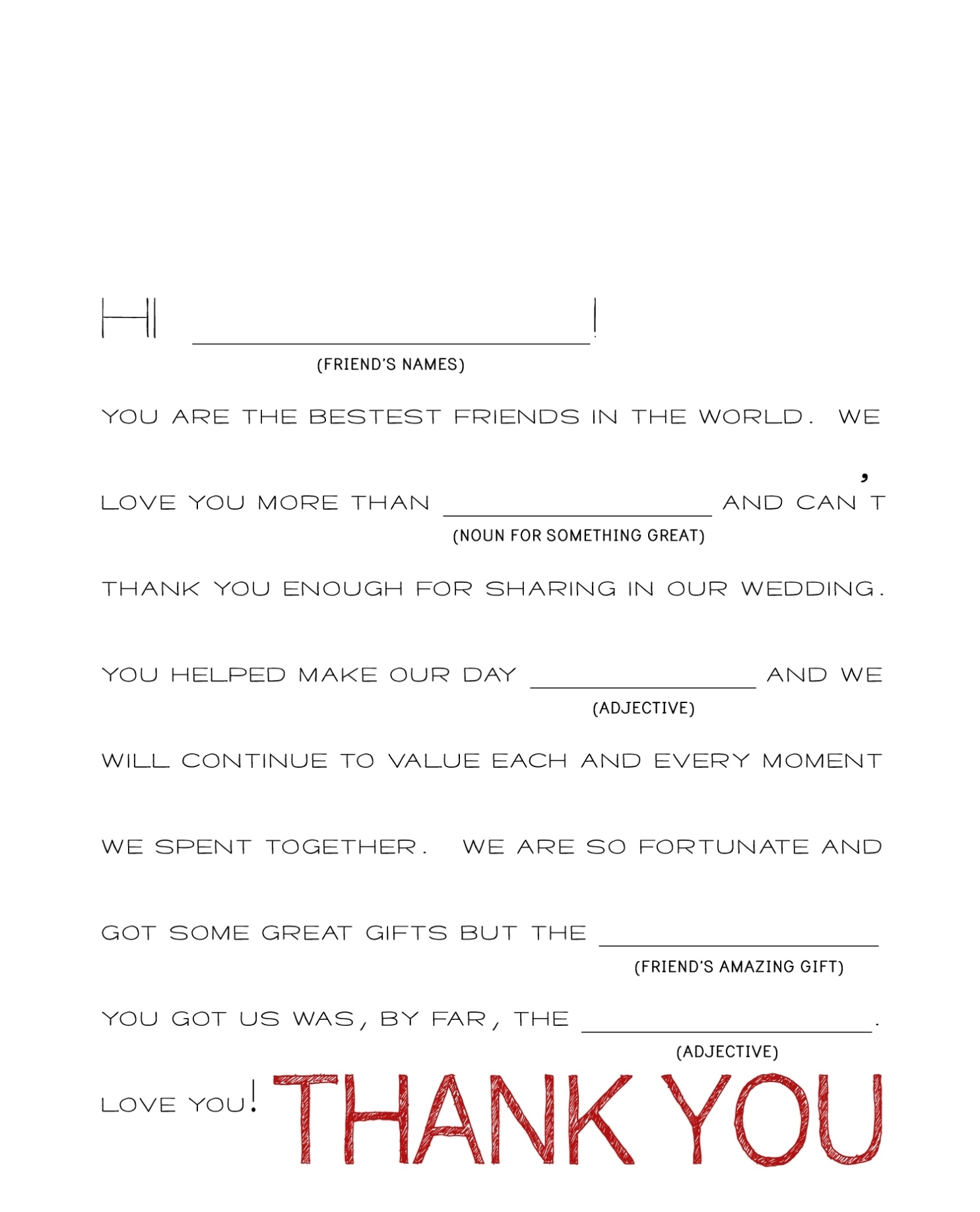 Wedding Thank You Note Templates - Emmamcintyrephotography Within Thank You Note Template Wedding
