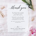 Wedding Thank You Notes Printable Templates Editable Thank You | Etsy Throughout Wedding Thank You Note Template