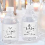 Wedding Water Bottle Label, Water Bottle Label Printable, Personalized Pertaining To Diy Water Bottle Label Template