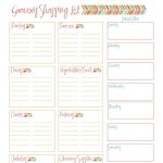 Weekly Meal Planner And Grocery Shopping List Intended For Menu Planner With Grocery List Template