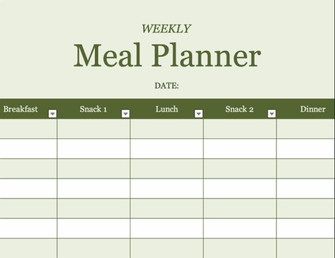 Weekly Menu Planner Template Pdf – 7 Day Planner Template Inspirational For 7 Day Menu Planner Template