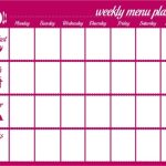 Weekly Menu Template For Menu Schedule Template