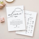 Welcome Bag Letter & Timeline Template Printable Wedding | Etsy India Pertaining To Welcome Bag Letter Template