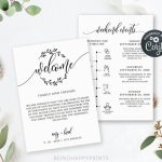 Welcome Wedding Letter Timeline Template Welcome Letter | Etsy Pertaining To Wedding Welcome Letter Template