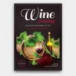 Wine Tasting Flyer Template Psd Design For Photoshop Pertaining To Wine Flyer Template