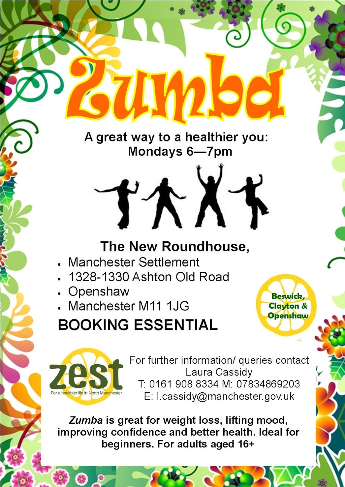 Zest Activities North Manchester: September 2012 For Zumba Flyer Template Free